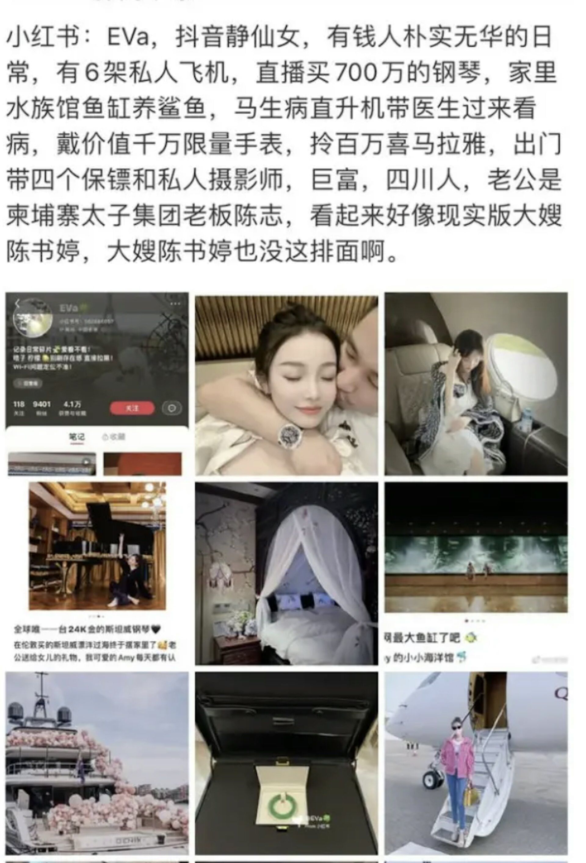 ▲▼陳志落網！傳妻是炫富網紅，家中養鯊睡500萬名床。（圖／翻攝自微博）