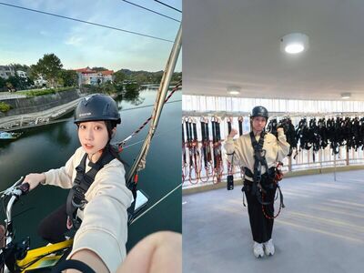 騎「空中腳踏車」橫跨明德水庫！