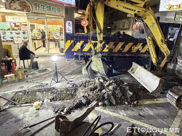 ▲▼北市大同區延三夜市部分路段傳瓦斯外洩。（圖／記者邱中岳翻攝）