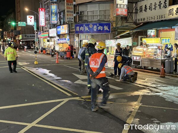 ▲▼北市大同區延三夜市部分路段傳瓦斯外洩。（圖／記者邱中岳翻攝）