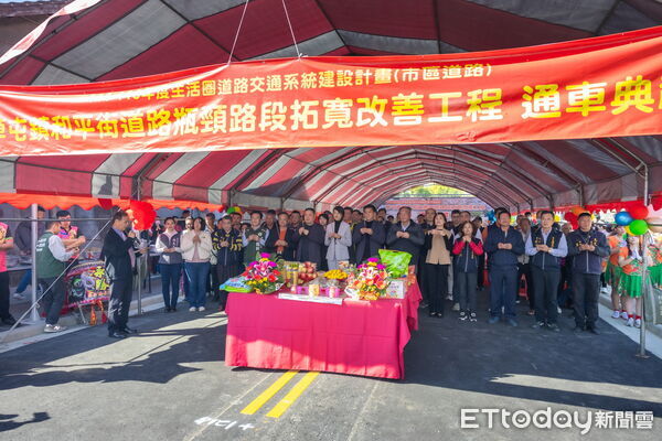 ▲草屯鎮和平街瓶頸路段拓寬，10日正式通車。（圖／南投縣政府提供）