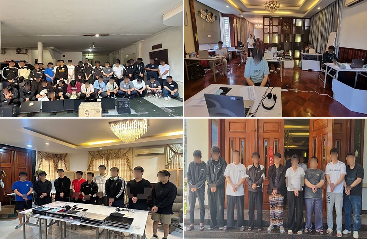 ▲▼南韓政府組織跨部門小組，與柬埔寨當局合作，在金邊成功破獲以性剝削為手段的犯罪組織，逮捕26名成員。（圖／大韓民國青瓦台）