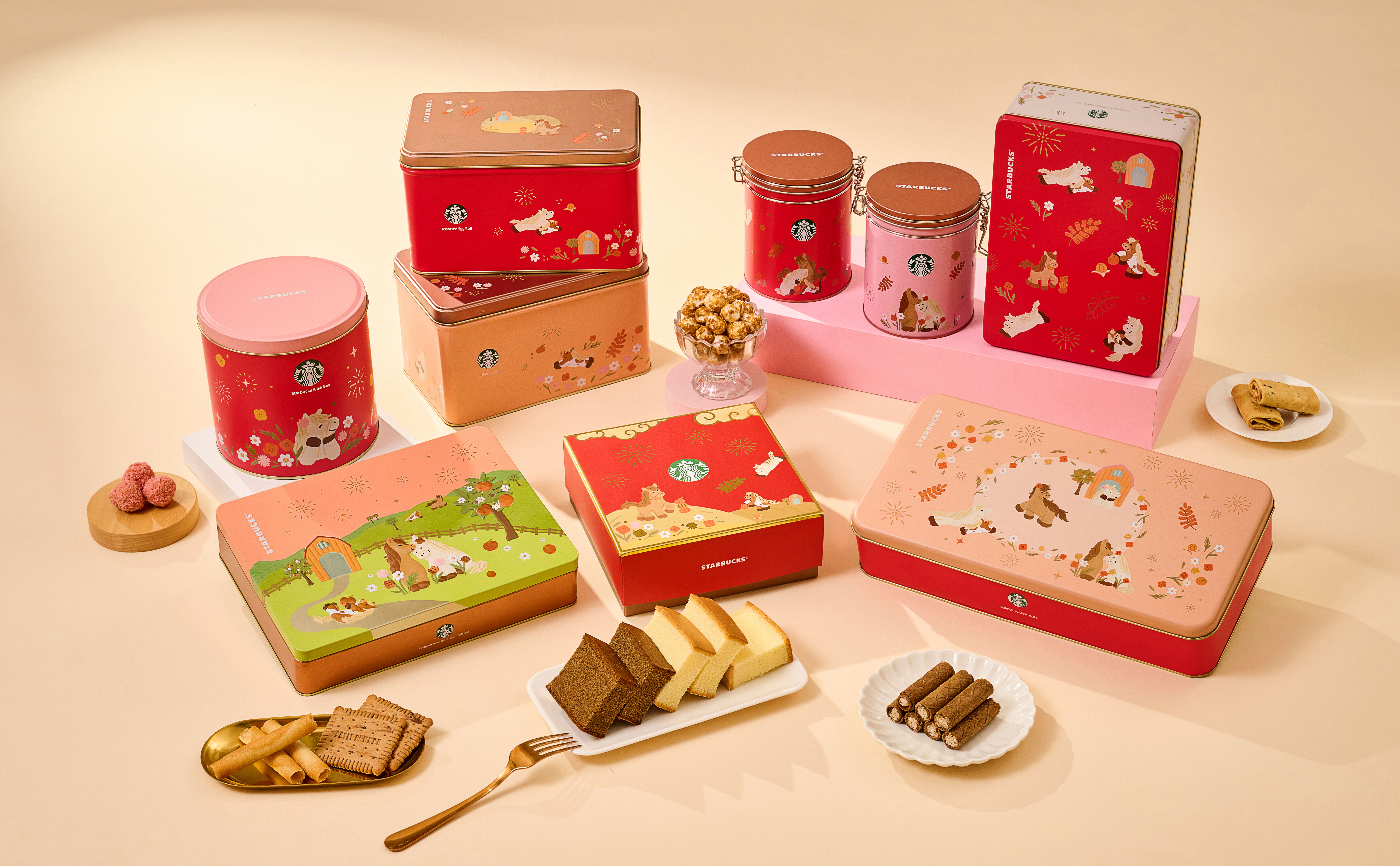 ▲星巴克、伯朗咖啡館春節禮盒。（圖／品牌提供）