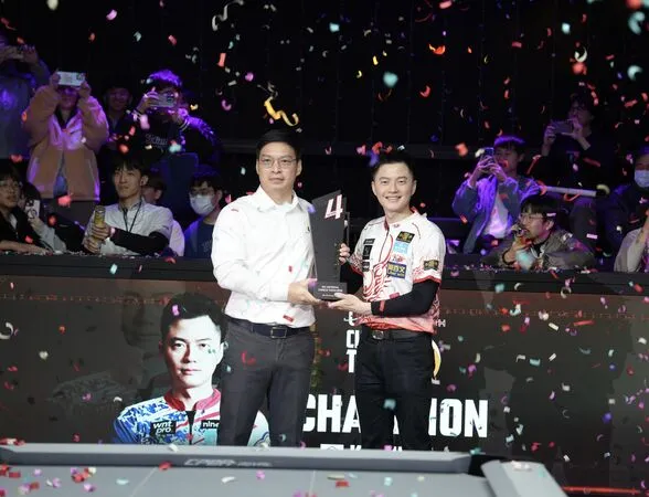 ▲關鍵7號球定江山，撞球王子柯秉逸台北公開賽奪冠。（圖／大會提供）