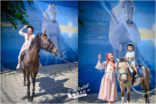 ▲▼台中騎馬體驗「先騰馬業神岡分部」，綠林包圍療癒的馬場基地。（圖／部落客滿分提供）