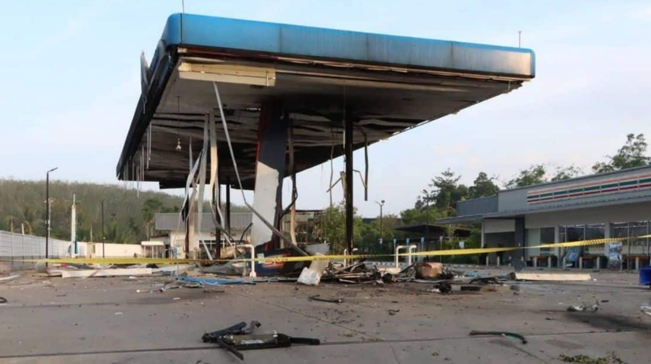 ▲▼泰國南部11加油站遭「連環炸彈攻擊」　1府宣布實施宵禁。（圖／翻攝自Facebook）