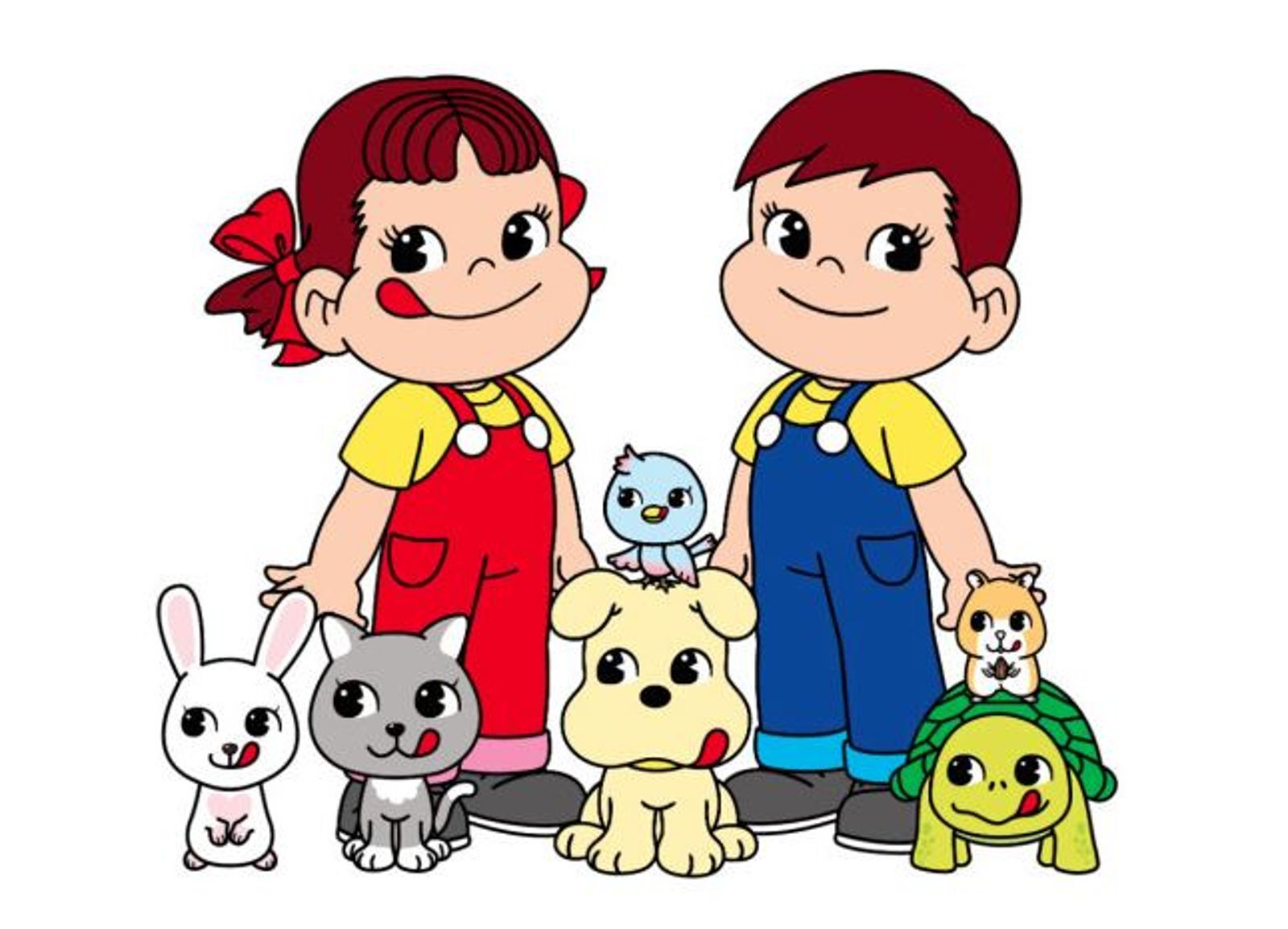 不二家決定為這個大家庭注入新活力，一次推出5位各具特色、個性鮮明的角色。（翻攝畫面）