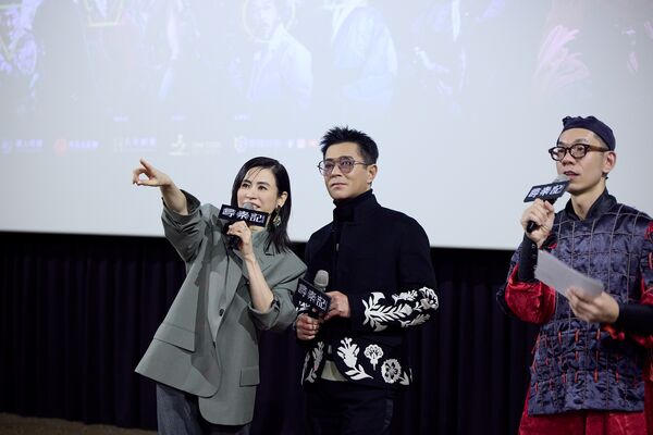 ▲宣萱、古天樂來台宣傳《尋秦記》，上映後票房開紅盤。（圖／華映提供）