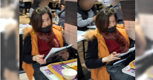 資深女星現身百貨美食街「熟男陪吃」　被店員當場叫回收拾桌面