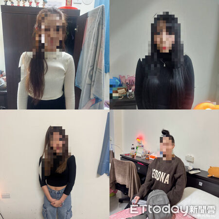 ▲善化警分局會同移民署台南專勤隊，攻堅查緝黃昏市場附近巷弄非法性交易據點，行動當場查獲一名嫖客蘇姓男子，以及4名外籍女子及相關證物一批。（記者林東良翻攝，下同）