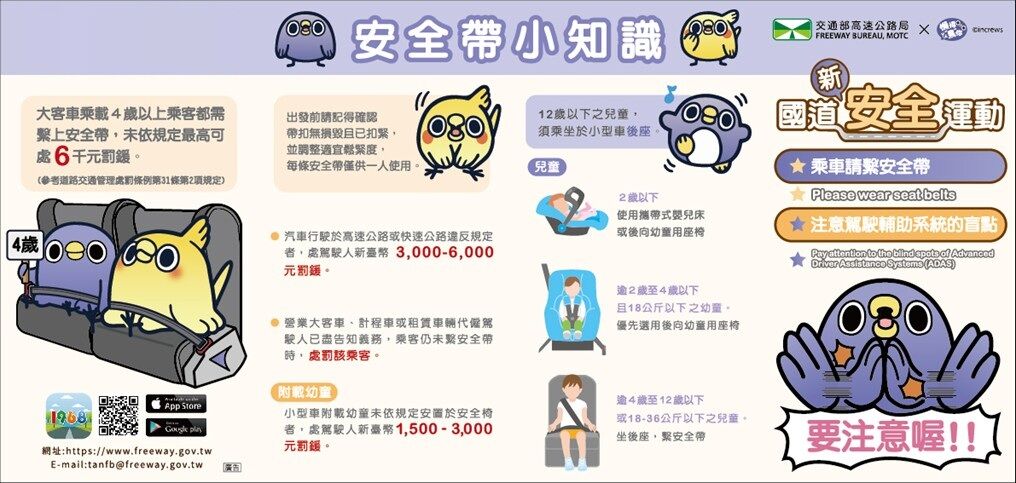▲▼繫安全帶小知識。（圖／高公局提供）