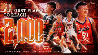 快訊/PLG職籃史上第一人 「夜王」盧峻翔生涯2000分達標