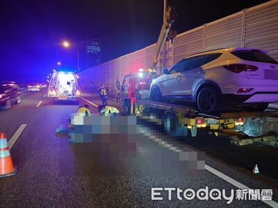 快訊／國1五楊高架奪命車禍！男下車查故障遭撞「頭骨破裂」慘死