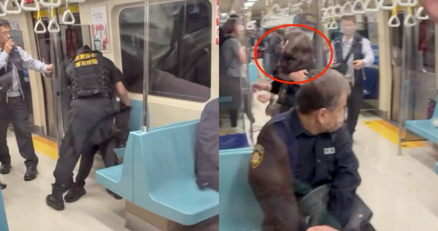 女子在車廂內咆哮，還是試圖點火稱「肚子餓」。（圖／翻攝Threads／＠abyhinata）