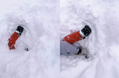 雪地冒出神秘手臂　滑雪男驚見「活埋現場」急挖50公分厚雪救人