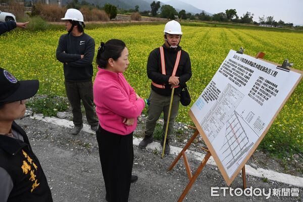 ▲▼花蓮縣長徐榛蔚前往視察「長良（九）早期農地重劃區農水路更新改善工程」施工進度，了解工程品質與執行情形。（圖／花蓮縣政府提供，下同）