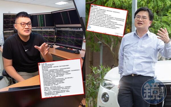 周冠男（右）與巨人傑（左）對於「短線交易」vs.「指數投資」策略，近日隔空交火，掀起各方激烈論戰。