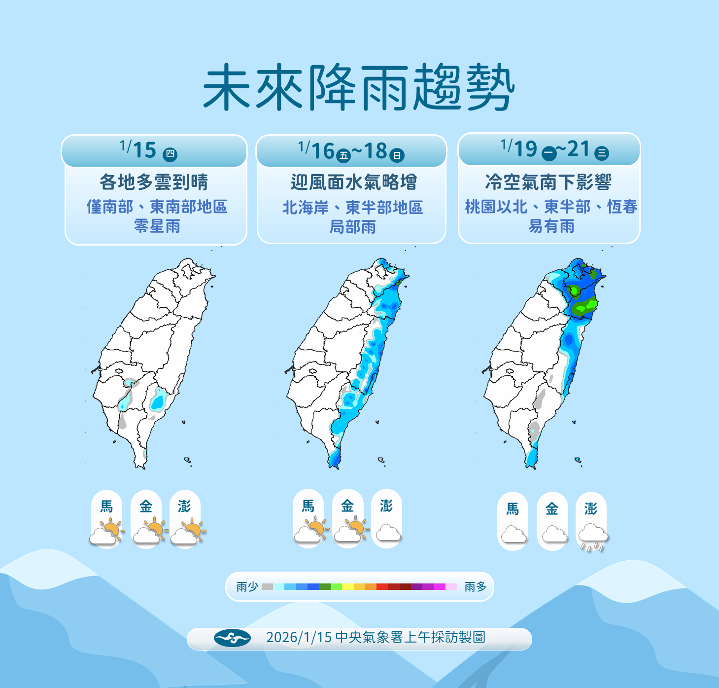 ▲▼未來一周天氣。（圖／氣象署提供）