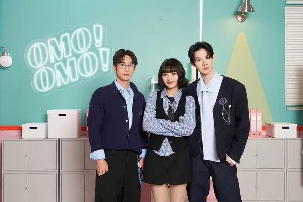 ▲▼阿本（左起）與木木、夏和熙一同出席《OMO調查局》開播滿月記者會 。（圖／快電商提供）