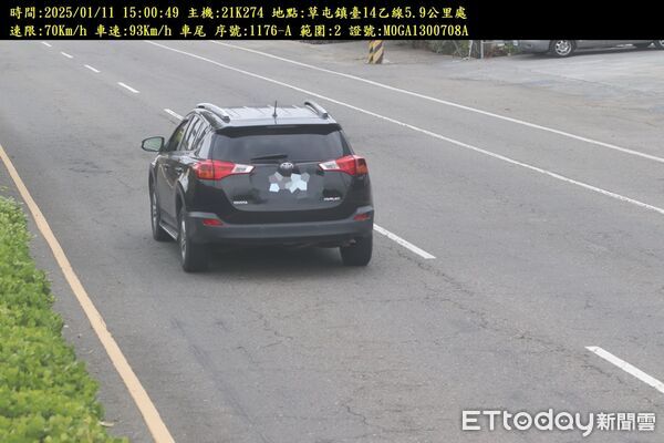 ▲投警公布114年固定桿超速取締件數，提醒用路人注意安全。（圖／記者高堂堯翻攝）