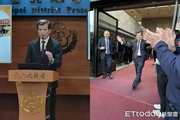 ▲北市警15日針對張文隨機殺人做出偵結，北市警局長李西河記者會後接受同事歡送。（圖／記者黃哲民攝(左)、記者邱中岳翻攝）