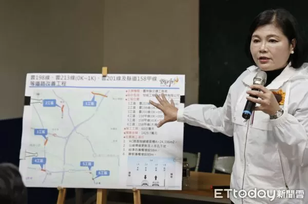 ▲雲林縣長張麗善與縣府團隊、地方民代出席古坑道路改善工程地方說明會。（圖／記者游瓊華翻攝）