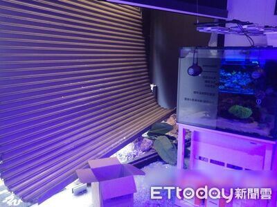 小貨車衝水族館撞爛鐵門「水缸沒破魚兒平安」　店家慘賠30萬