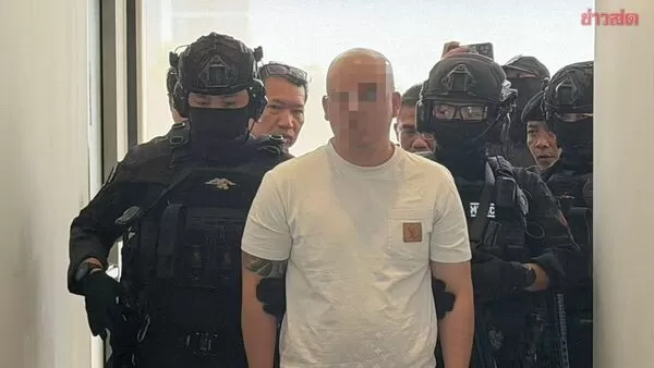 ▲▼27歲的台籍江姓男子在泰國曼谷遭逮捕。（圖／翻攝自Khaosod）