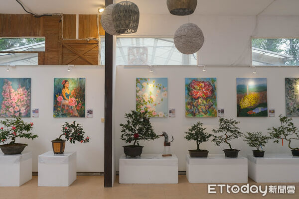 ▲台北茶花展今（16日）起在花卉試驗中心開幕，連同鬱金香、梅花、寒櫻都盛開。（圖／記者彭懷玉攝）