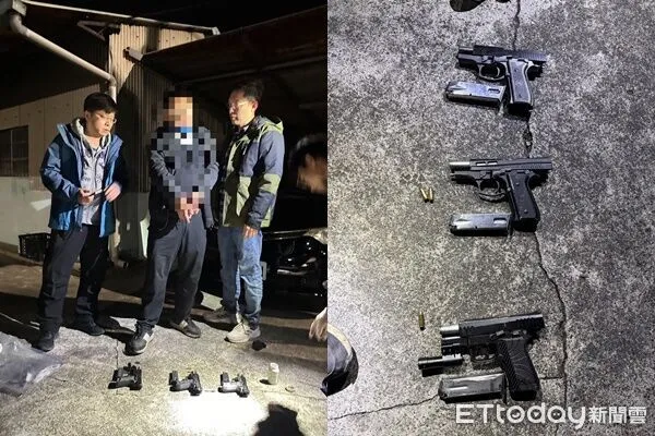 ▲▼             嘉義一名男子因不滿朋友被討債，持槍恫嚇被逮。（圖／記者翁伊森翻攝）