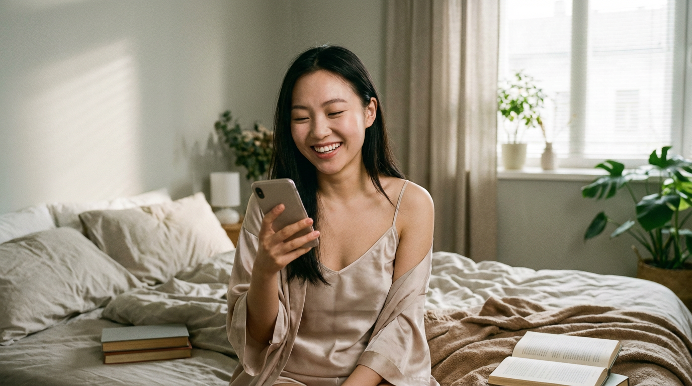 ▲▼女子傳訊息。（AI協作圖／記者葉國吏製作，經編輯審核）