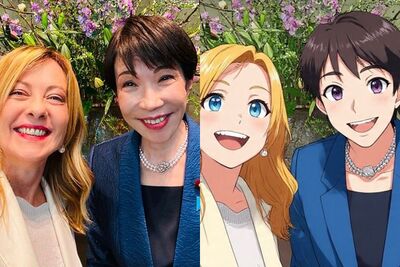 日義史上首位女總理!高市、梅洛尼大玩動漫自拍 緊擁畫面曝光