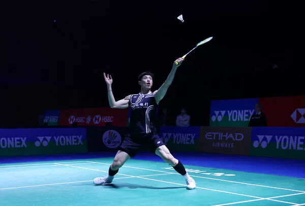 ▲台灣男單好手「左手重砲」林俊易印度賽擊敗地主新星森。（圖／路透）