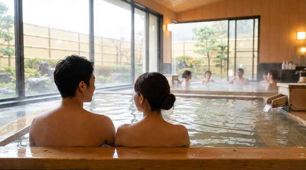 ▲▼男女一同泡澡。（AI協作圖／記者葉國吏製作，經編輯審核）