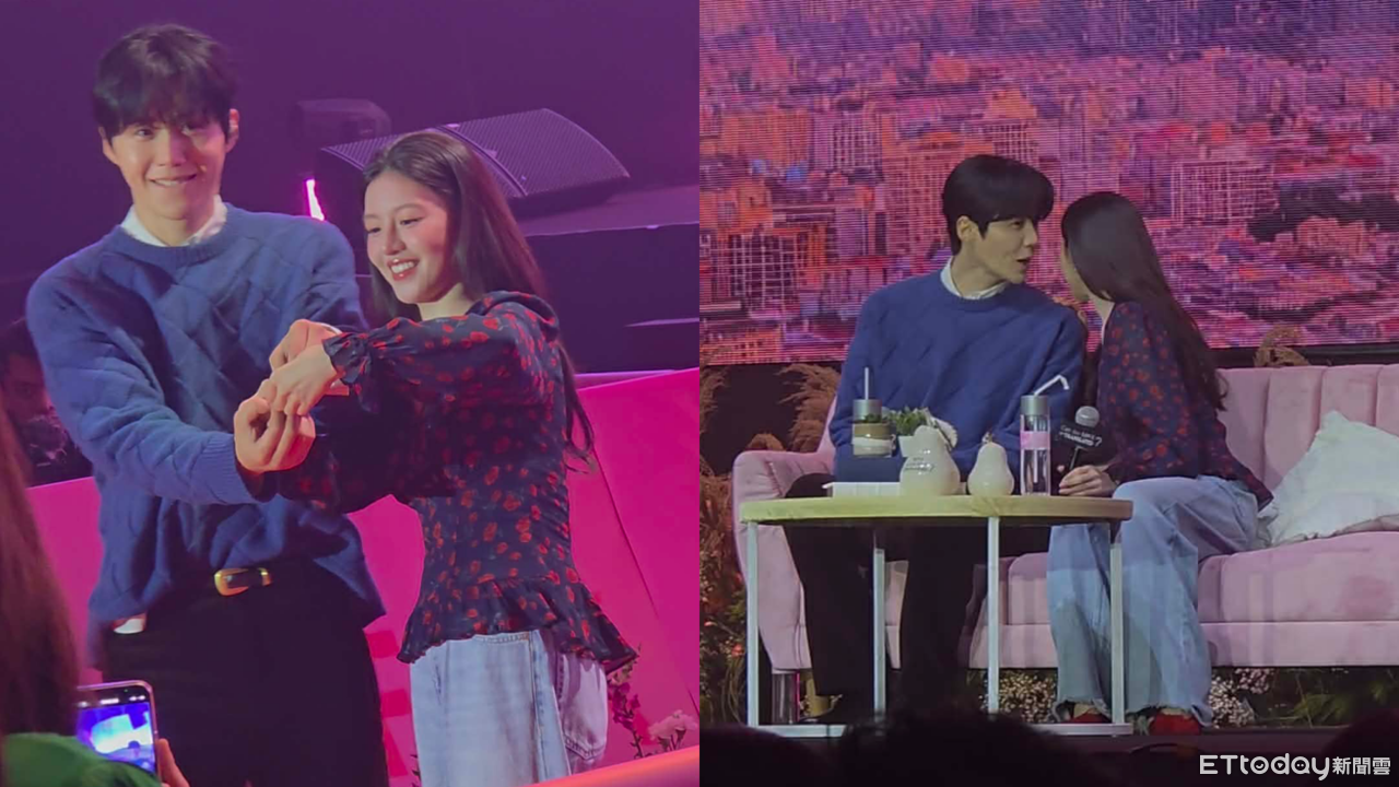 跨海直擊／金宣虎、高允貞台上甜蜜咬耳朵低語！粉絲目睹被甜翻了