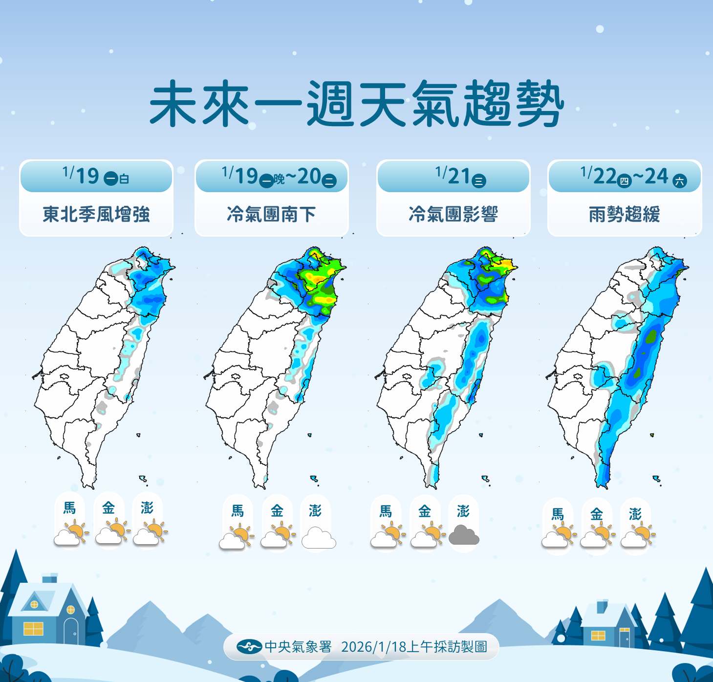 ▲▼未來一周天氣。（圖／氣象署提供）