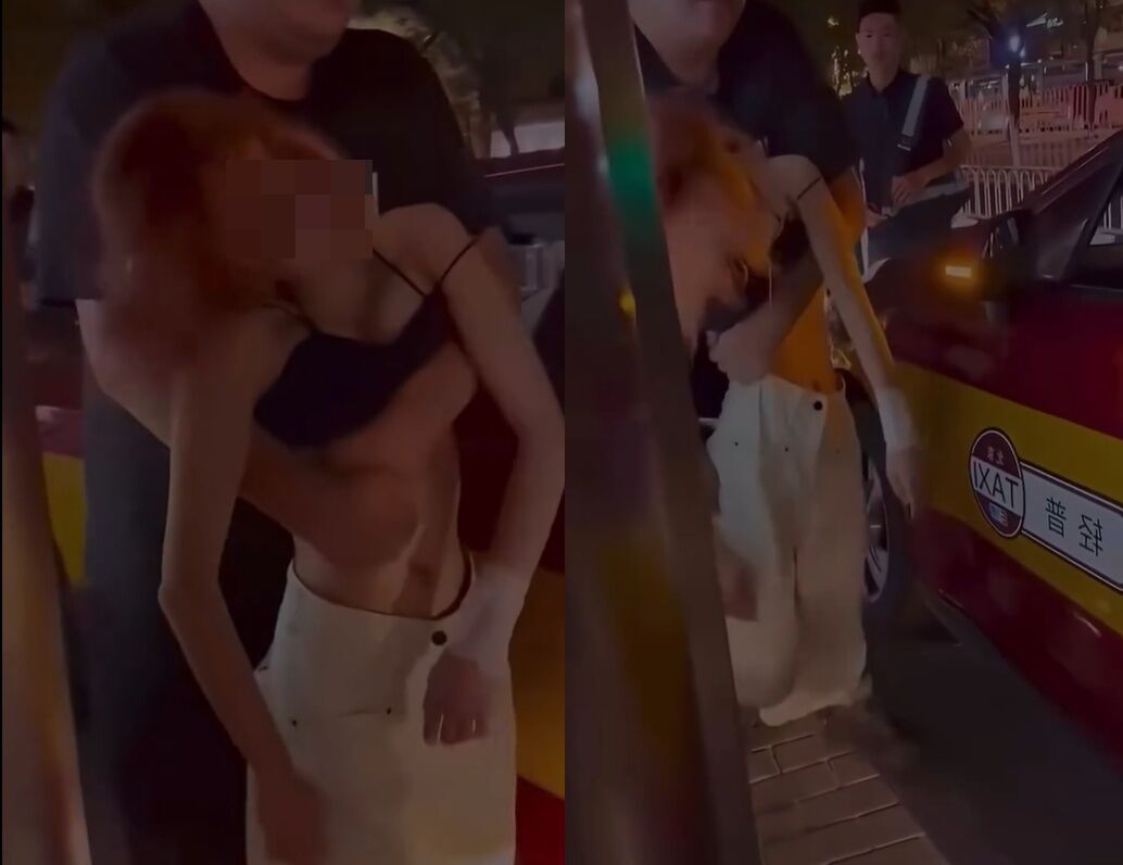 ▲短髮妹疑被當眾撿屍，13秒影片瘋傳。（圖／翻攝自Threads）