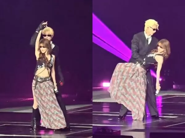 ▲▼王鶴棣、趙露思貼身熱舞！澳門火辣合體。（圖／翻攝自微博）