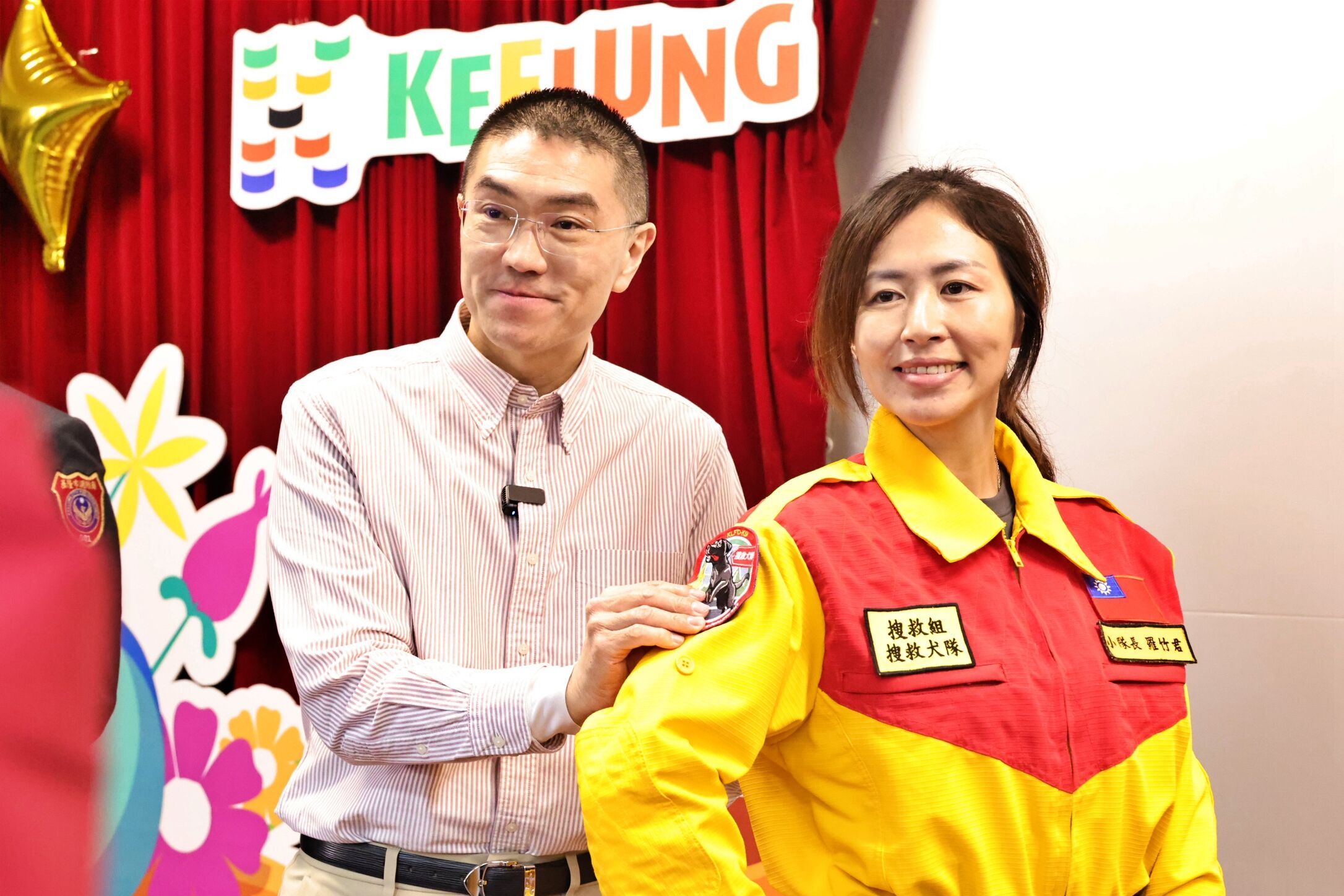 ▲基隆消防節表揚績優人員。（圖／記者郭世賢翻攝）