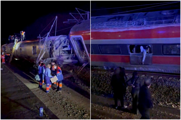 ▲▼ 西班牙高速列車出軌對撞。（圖／路透）