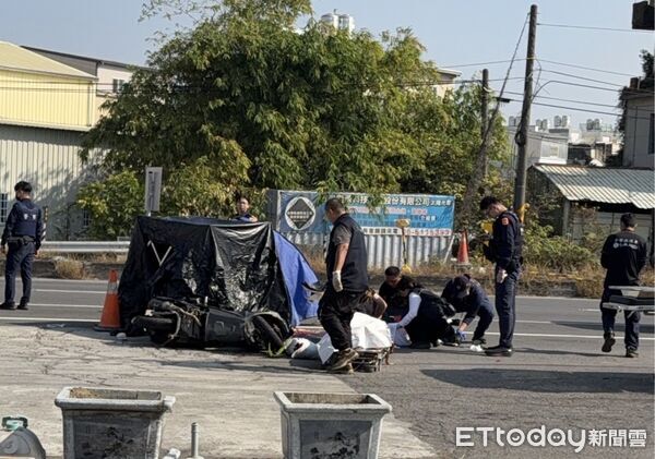 ▲▼ 死亡車道縮減！高雄大貨車奪命擦撞　雙載男女遭輾「爆頭慘死」 。（圖／民眾提供）