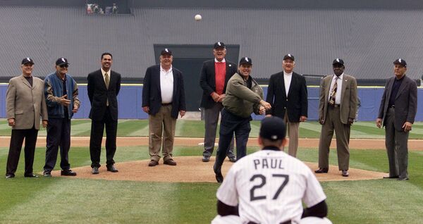 ▲Wilbur Wood日前幫白襪開球。（圖／達志影像／美聯社）