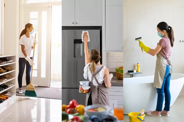 ▲年前大掃除「先丟、再掃、由上而下、由內而外」原則。（Reve AI協作圖／記者胡至欣製作，經編輯審核）