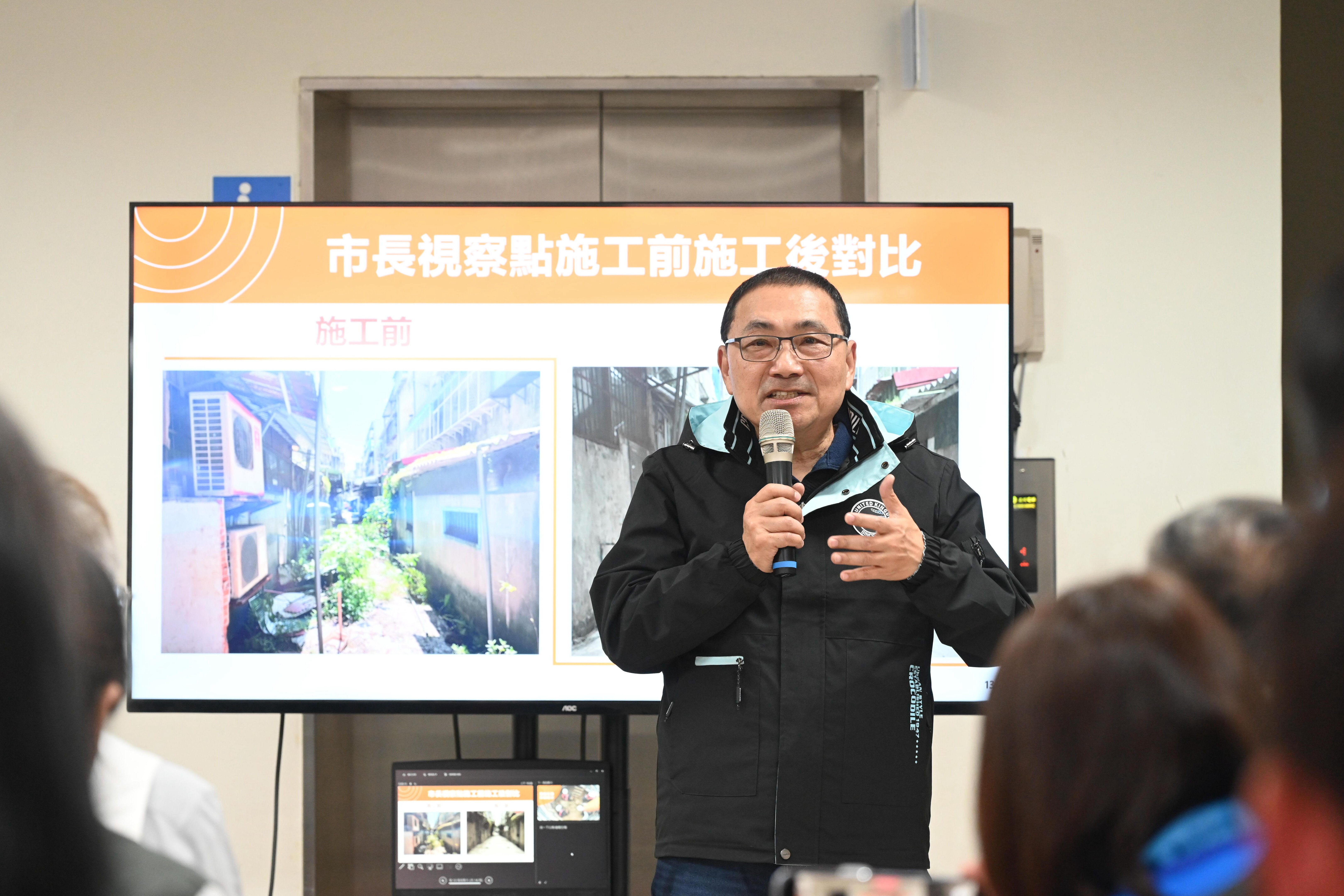 ▲視察三峽污水下水道接管工程。（圖／新北市水利局提供）