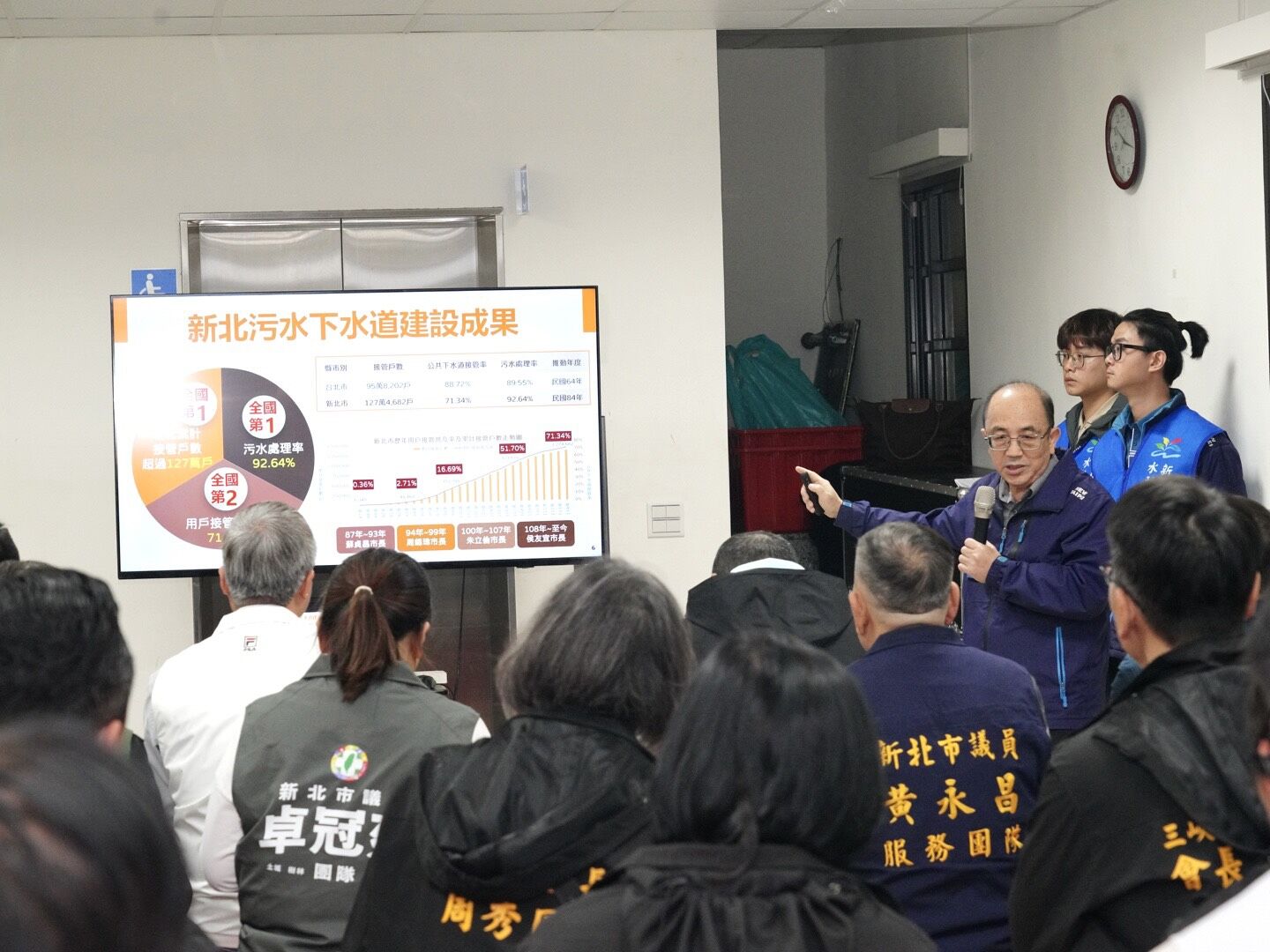 ▲視察三峽污水下水道接管工程。（圖／新北市水利局提供）