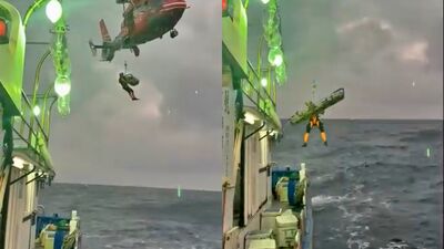 彭佳嶼觀光船遊客心臟驟停　空勤海巡基隆外海極限吊掛