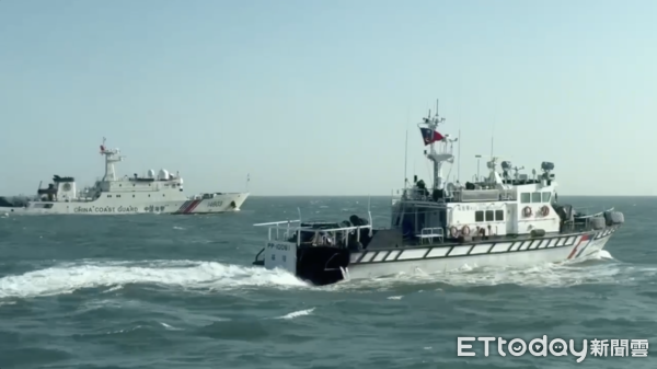 ▲▼中國海警再度侵擾金門海域，海巡頂強風巨浪併航驅離。（圖／海巡署金馬澎分署提供)