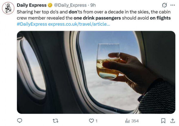 想放鬆結果更累！空服員曝飛行飲料大地雷　「這類飲品」讓你下機就虛脫