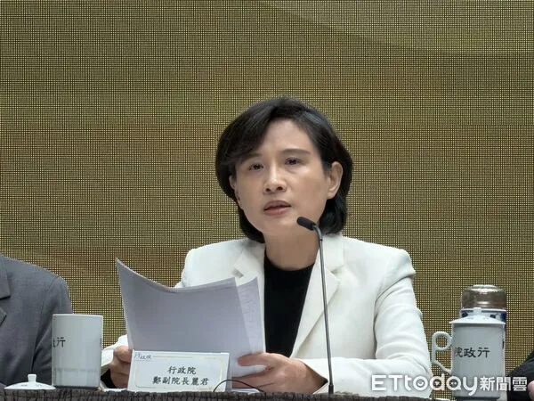 ▲▼行政院副院長鄭麗君出席說明台美對等關稅及相關談判成果記者會。（圖／記者陳家祥攝）