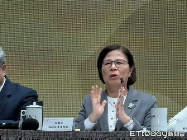 ▲▼行政院政委楊珍妮出席說明台美對等關稅及相關談判成果記者會。（圖／記者陳家祥攝）